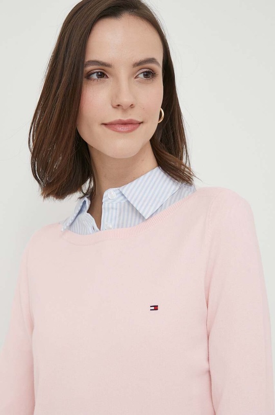 Πουλόβερ Tommy Hilfiger ροζ WW0WW40099