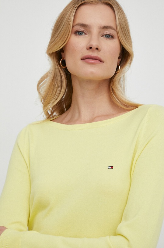 Πουλόβερ Tommy Hilfiger κίτρινο WW0WW40099