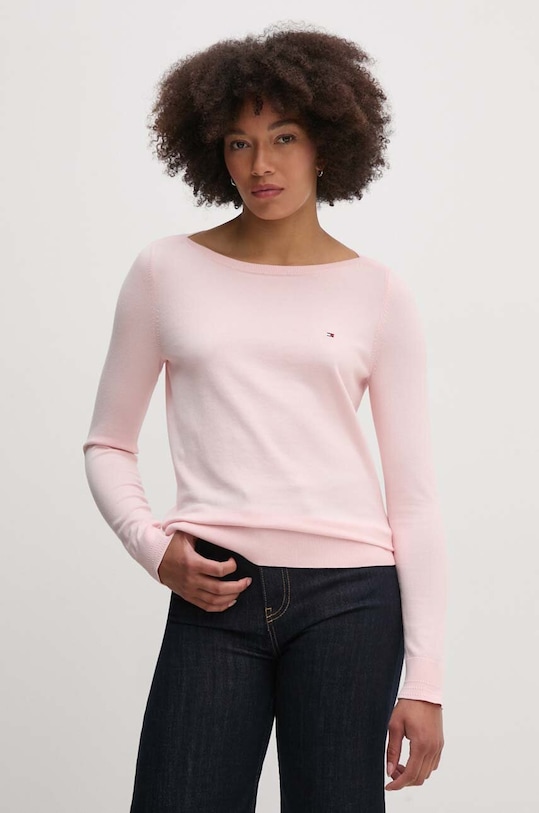 Svetr Tommy Hilfiger růžová WW0WW40099