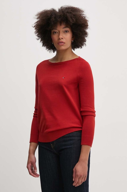 Πουλόβερ Tommy Hilfiger κόκκινο WW0WW40099