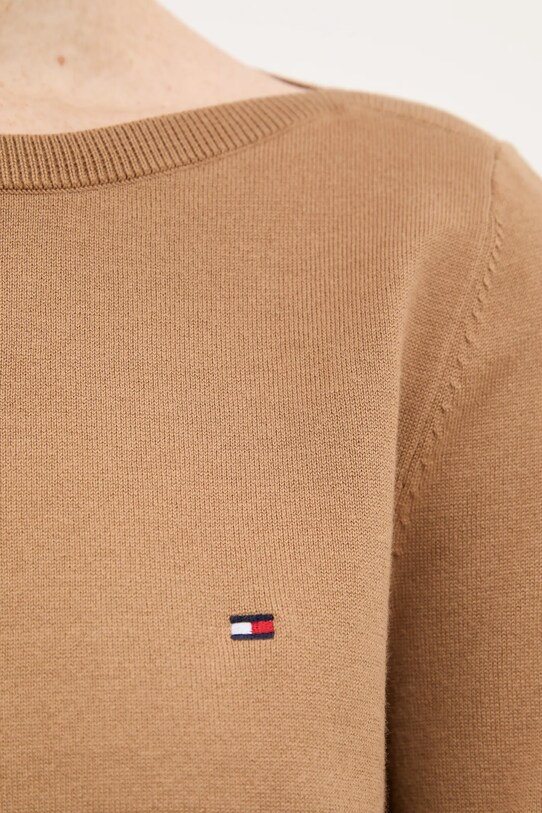 Tommy Hilfiger sweter WW0WW40099 brązowy
