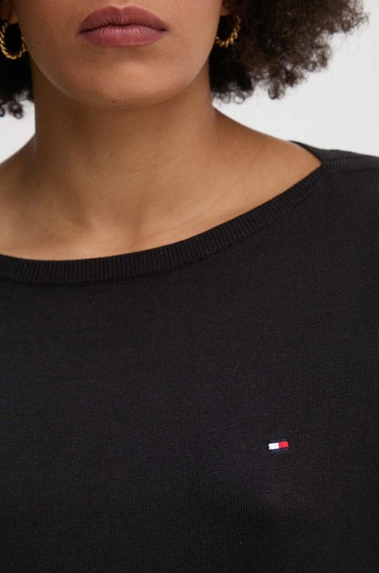 Πουλόβερ Tommy Hilfiger WW0WW40099 μαύρο