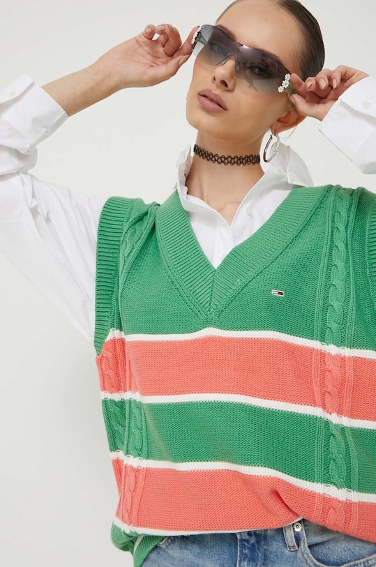 Tommy Jeans kamizelka zielony DW0DW15855