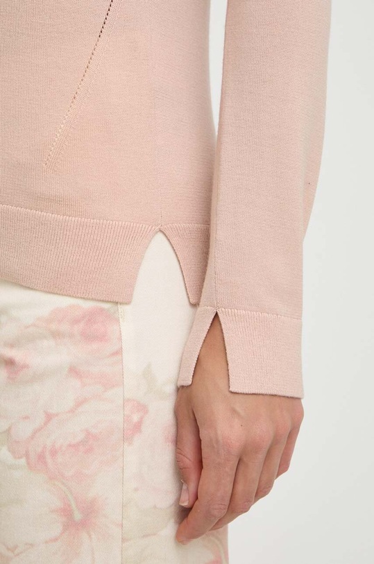 BOSS sweter wełniany 50492551 różowy