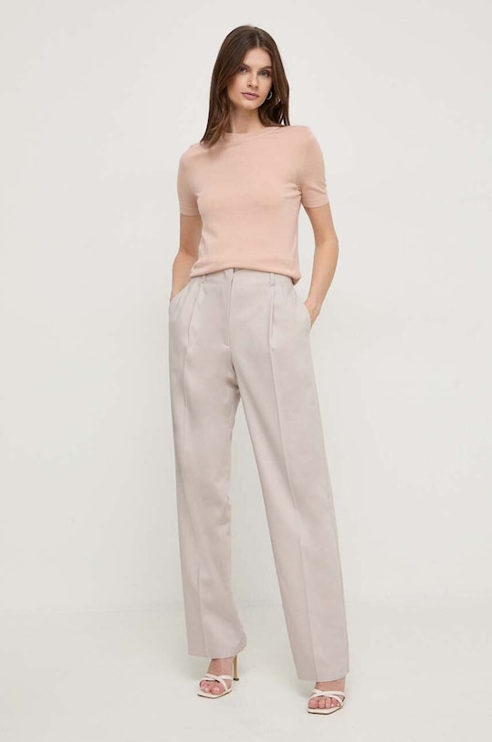 BOSS sweter wełniany 50492857 różowy AA00