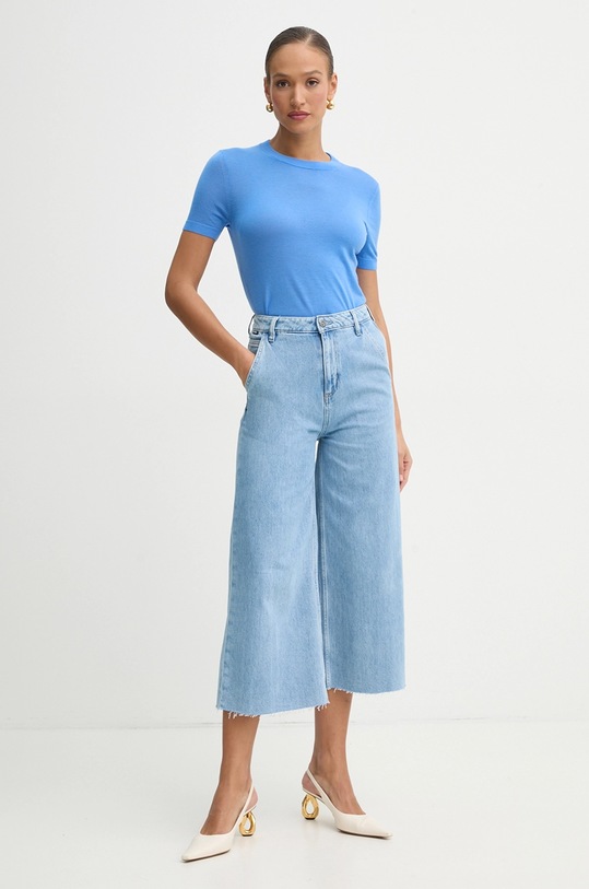 Vlnený sveter BOSS 50492857 modrá AA00