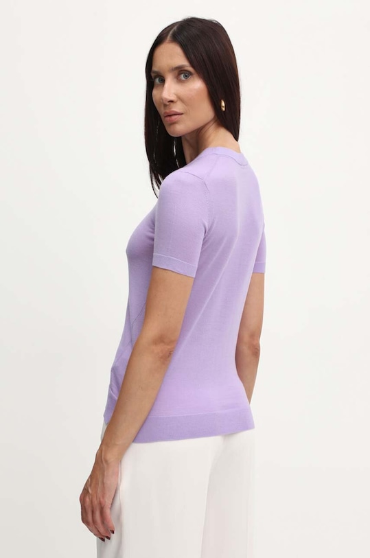 Odzież BOSS sweter wełniany 50492857 fioletowy