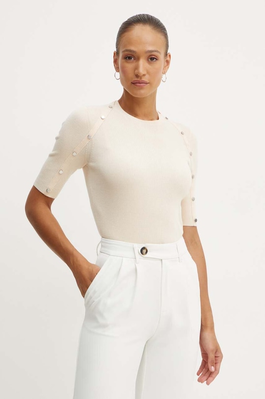 Svetr z vlněné směsi BOSS kulatý oranžová 50493911