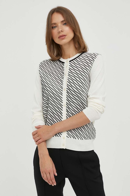 BOSS kardigan wełniany wełna multicolor 50496450