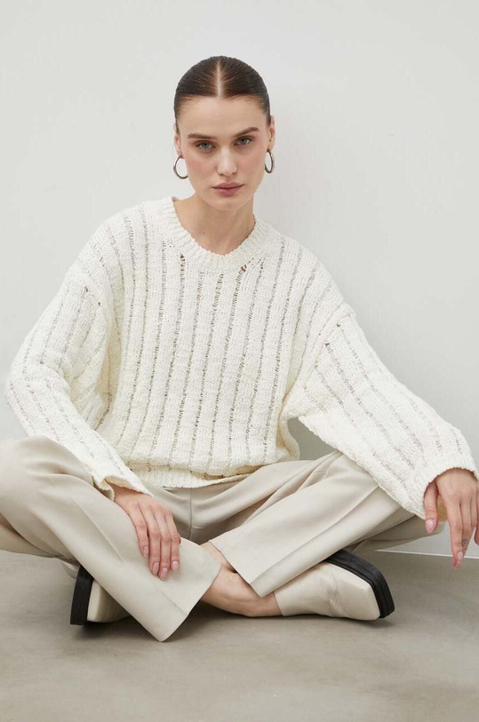 Samsoe Samsoe sweter pozostałe beżowy F23200005