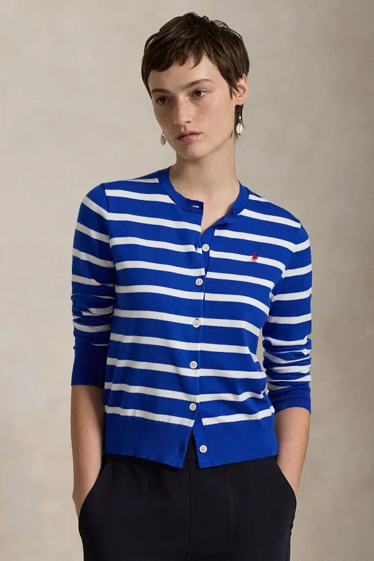 Polo Ralph Lauren cardigan stampa all-over blu 211891885