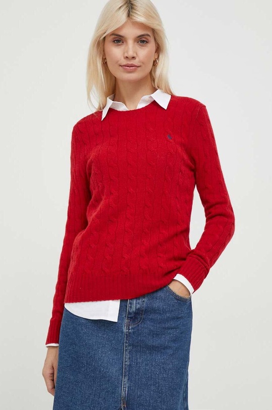 Μάλλινο πουλόβερ Polo Ralph Lauren κόκκινο 211910421