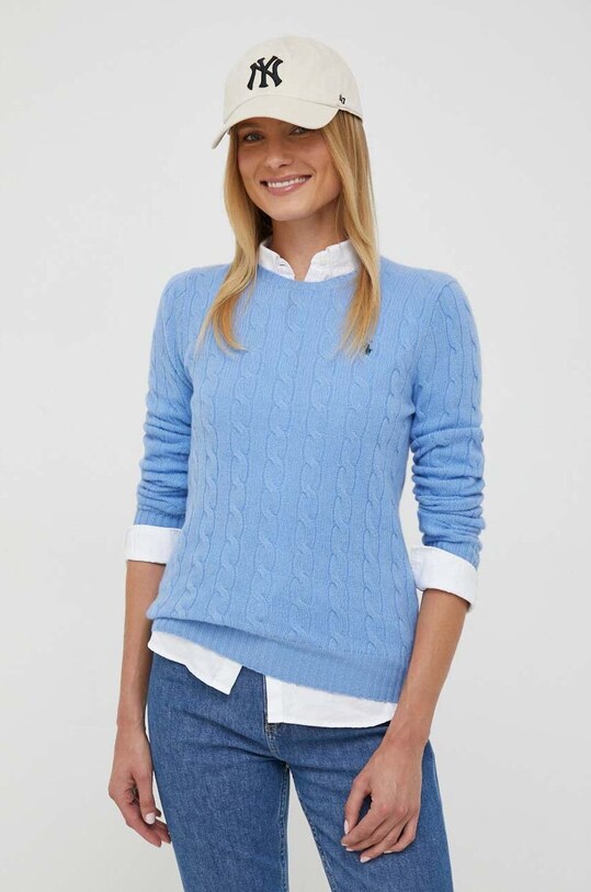 Polo Ralph Lauren maglione in lana blu 211910421
