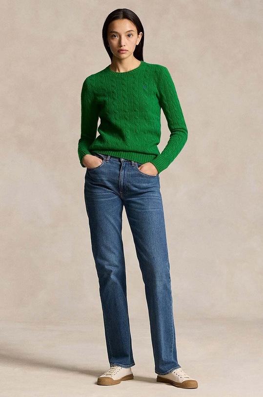 Odzież Polo Ralph Lauren sweter wełniany 211910421 zielony