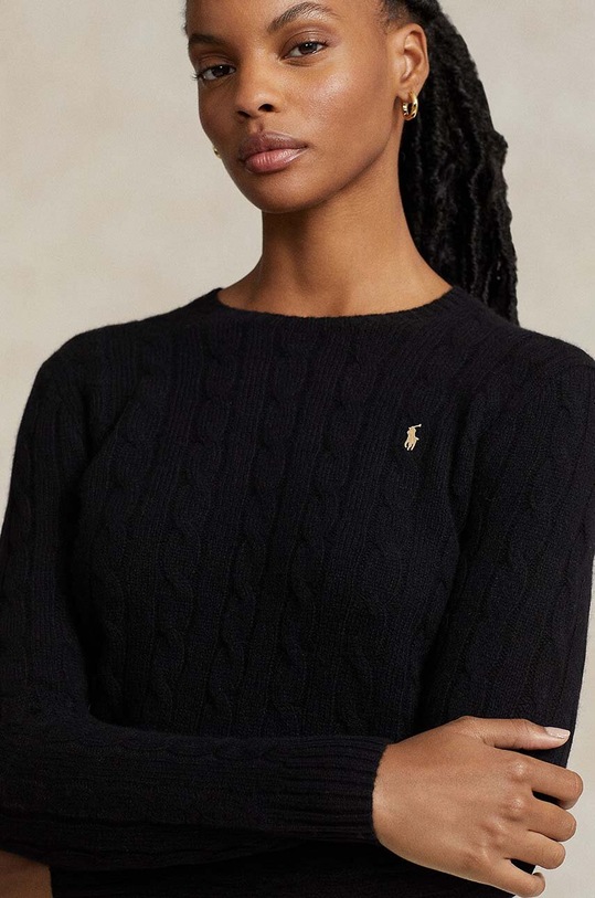 Odzież Polo Ralph Lauren sweter wełniany 211910421 czarny