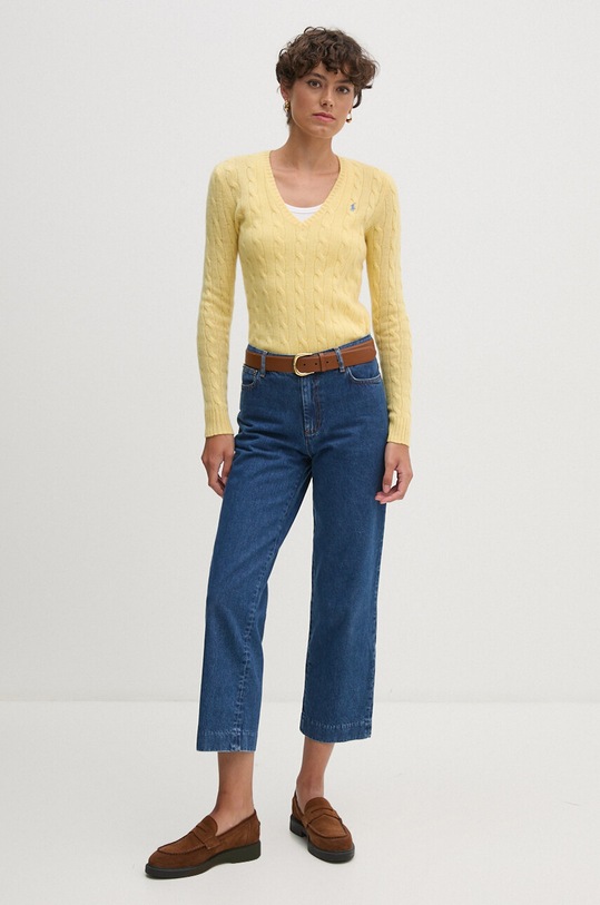 Polo Ralph Lauren maglione in lana 211910422 giallo AW24