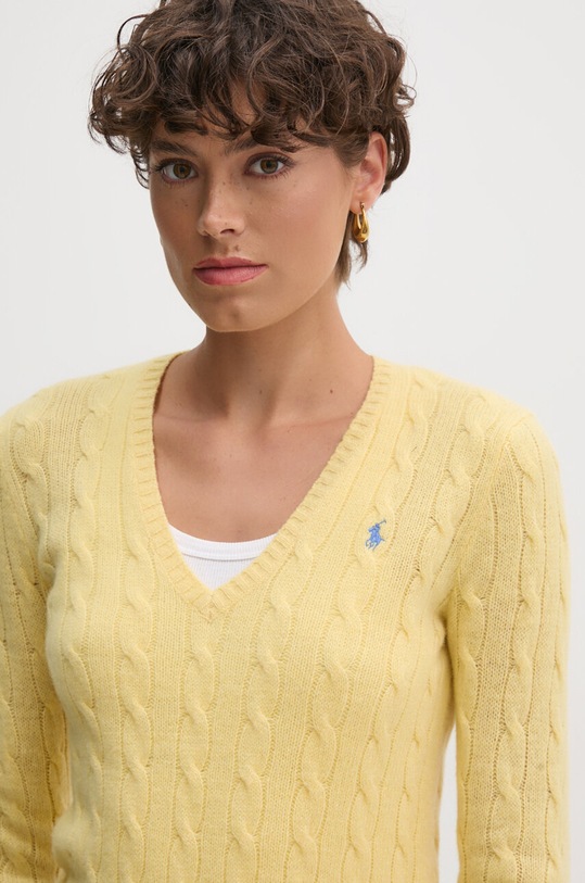 Polo Ralph Lauren maglione in lana giallo 211910422