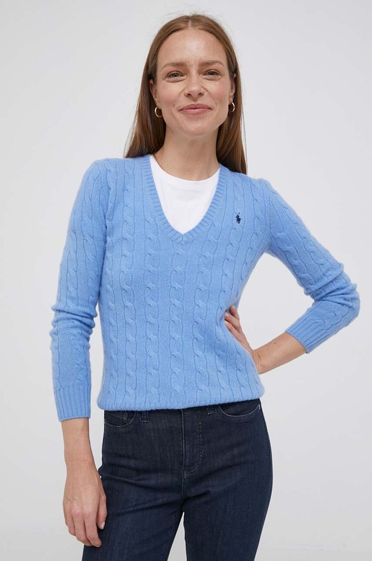 Polo Ralph Lauren gyapjú pulóver kék 211910422