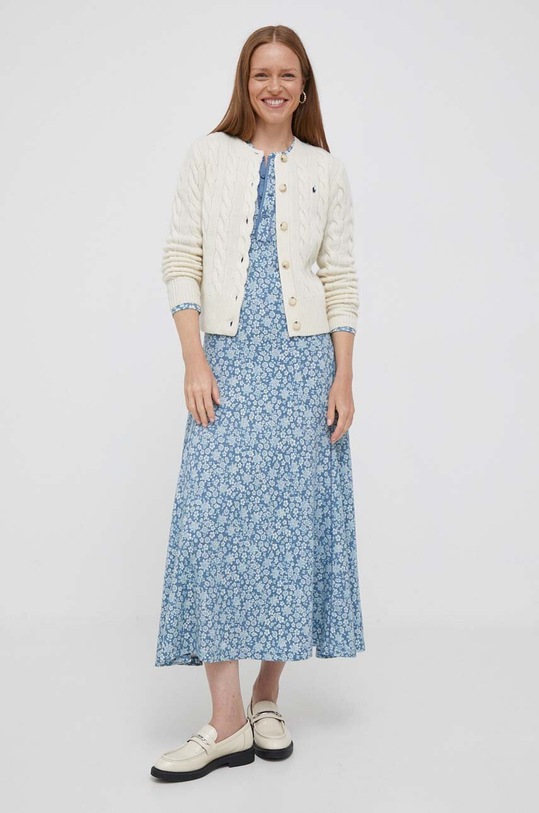 Polo Ralph Lauren cardigan din lână 211910443 bej AW24