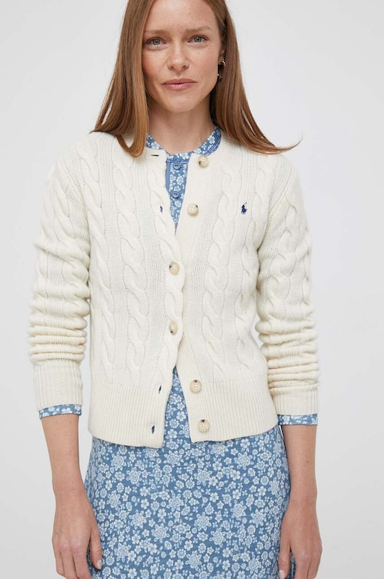 Polo Ralph Lauren cardigan din lână bej 211910443