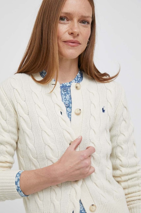 Polo Ralph Lauren cardigan din lână 211910443 bej