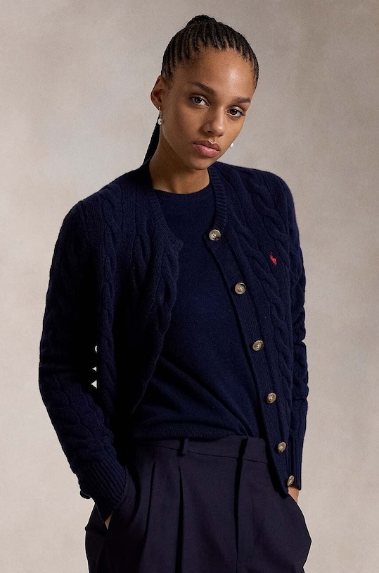 Vlněný svetr Polo Ralph Lauren vlna modrá 211910443