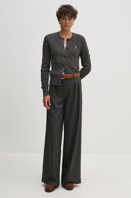 Вълнена жилетка Polo Ralph Lauren 211910443 сив AW24