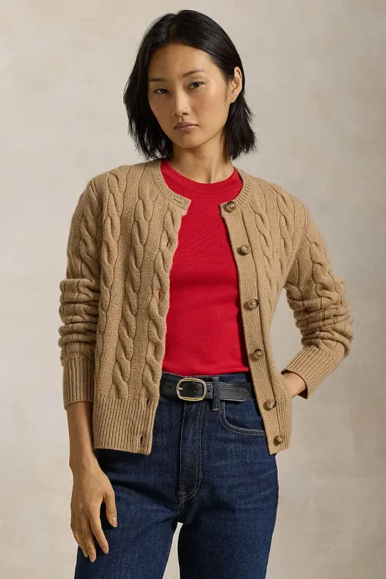 Вълнена жилетка Polo Ralph Lauren вълна многоцветен 211910443