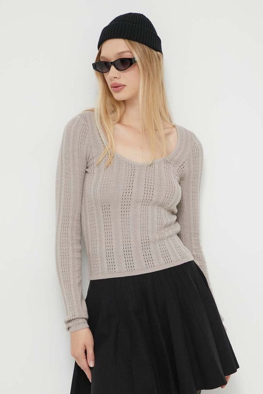 Hollister Co. sweter pozostałe beżowy KI350.3107.120