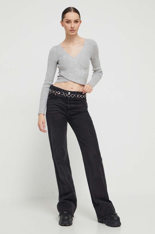 Hollister Co. pulover KI350.3145.122 gri AW23