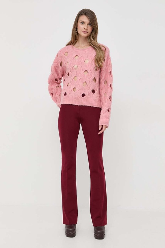 Вовняний светр Pinko 101698.A14K рожевий AW23