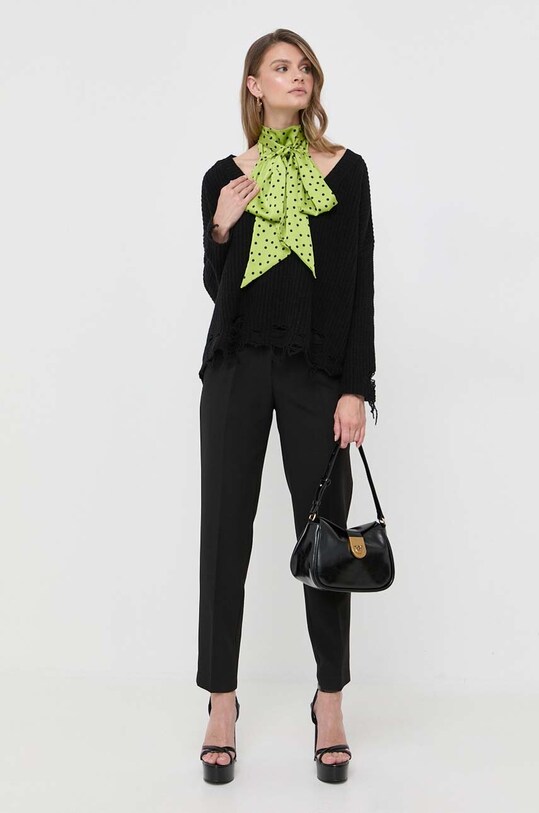 Pinko sweter wełniany 101788.A15H czarny AW23
