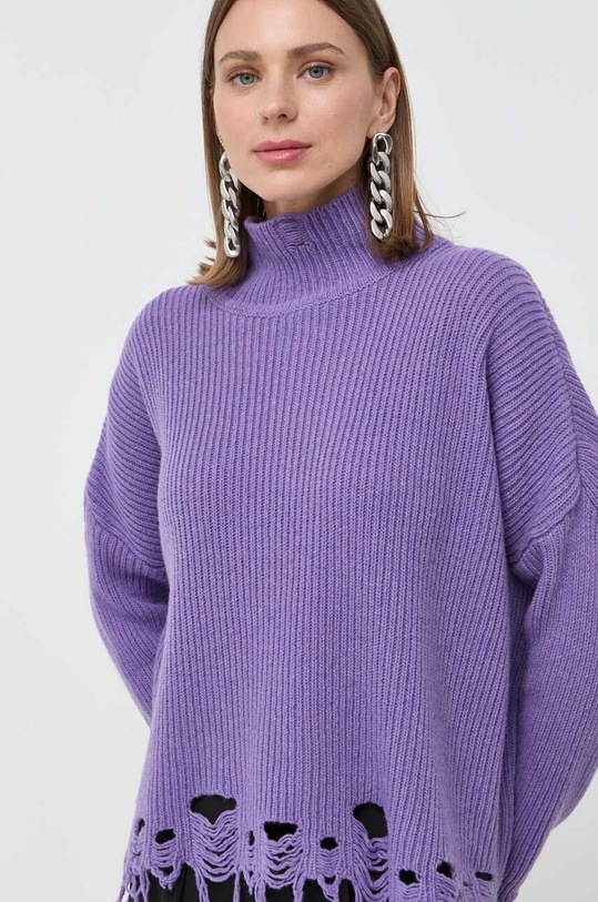 Pinko sweter wełniany fioletowy 101787.A15H