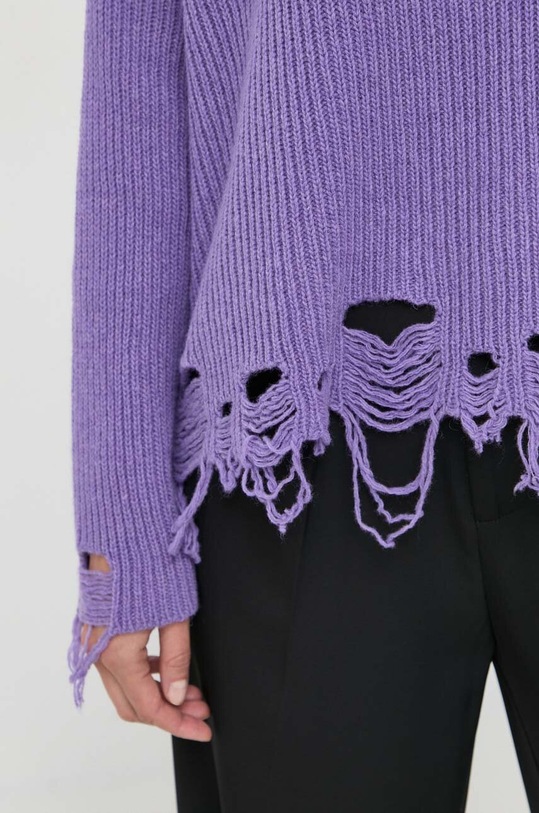 Pinko sweter wełniany 101787.A15H fioletowy