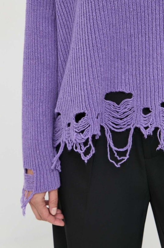 Pinko sweter wełniany 101787.A15H fioletowy
