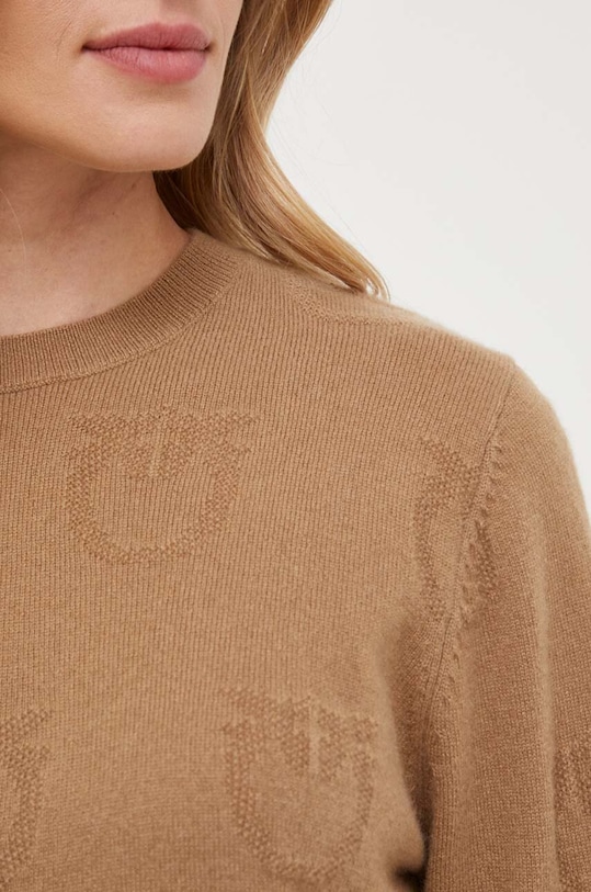 Pinko sweter kaszmirowy 101498.A0ZY brązowy