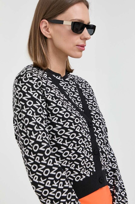 Pinko cardigan din amestec de lana fixat negru 101633.A12K