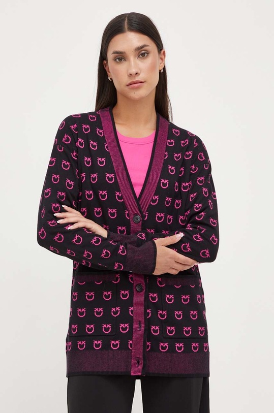 Pinko kardigan pozostałe czarny 101562.A112