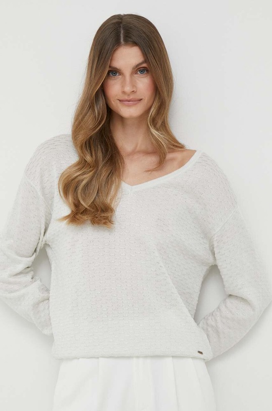 Pepe Jeans sweter z domieszką wełny Dani szpic szary PL702011.808