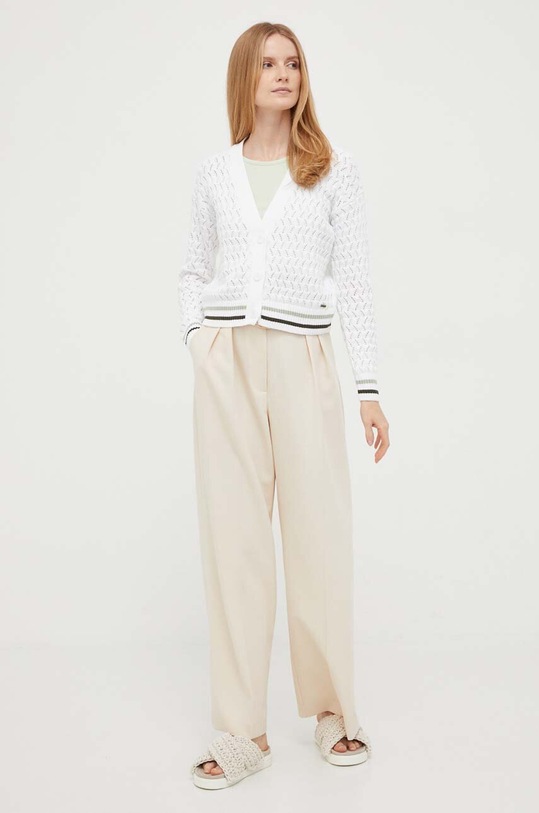 Pepe Jeans pulover de bumbac PL702019.800 alb AW23