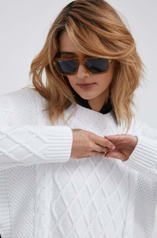 Pepe Jeans pulover de bumbac alb PL702026.800