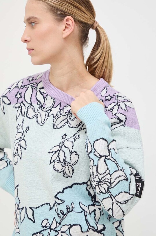 Roxy pulover din amestec de lana x Rowley grosime medie albastru ERJFT04707