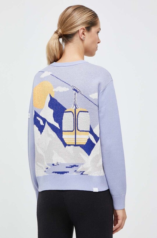 Svetr z vlněné směsi Roxy ERJFT04729 fialová AW23