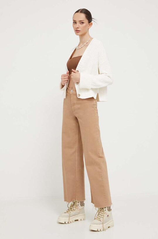 Kardigán Abercrombie & Fitch KI150.3234.178 béžová AW23