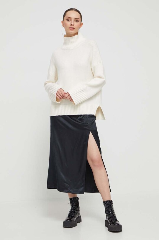 Sveter s prímesou vlny Abercrombie & Fitch KI150.3296.178 béžová AW23