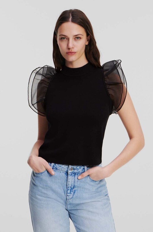 Karl Lagerfeld bluzka pozostałe czarny 235W2003