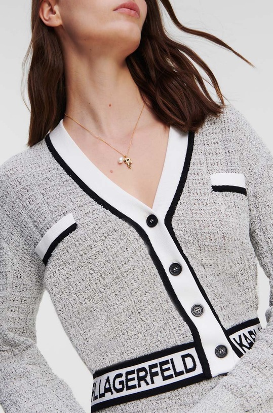 Karl Lagerfeld cardigan 235W2007 gri SS24