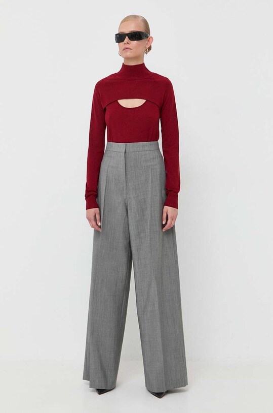 Шерстяной свитер Patrizia Pepe 8K0150.KM36 красный AW23
