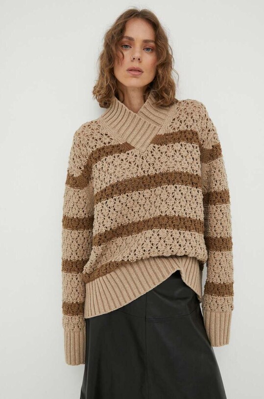 Lovechild pulover din amestec de lana groase bej 8533355