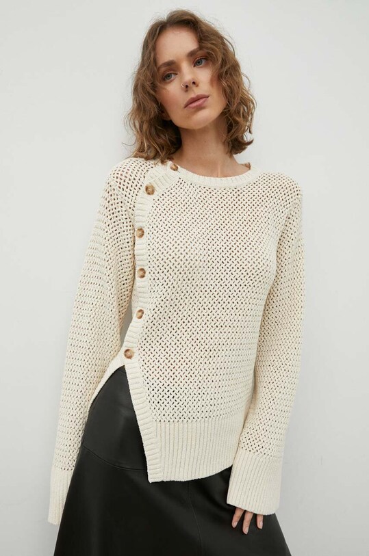 Бавовняний кардиган Lovechild 8683356 бежевий AW23